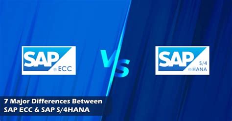 Major Differences Between Sap Ecc And Sap S Hana Shapemyskills Pvt