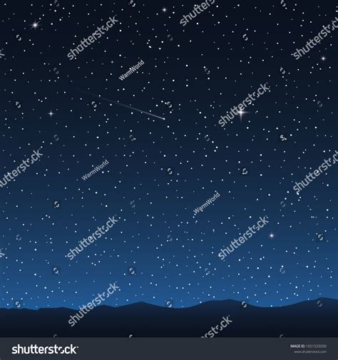 Night Sky Stars Vector Illustration Stock Vector Royalty Free 1051533050 Shutterstock