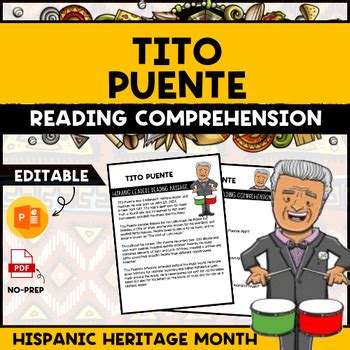 Hispanic Heritage Month Nonfiction Reading Comprehension Tito Puente