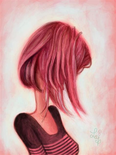 Pink Haired Introvert Painting By Kritzia Larose Fine Art America