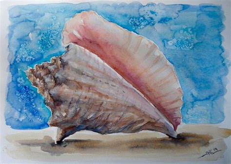 Conch Shell Painting By Katerina Kovatcheva Pixels