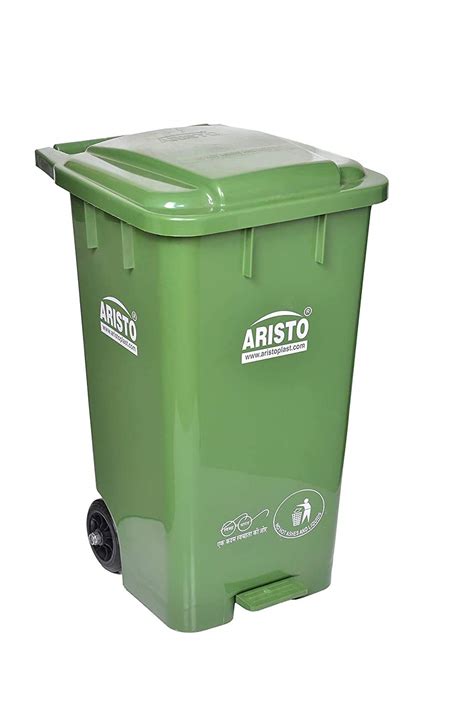 AIR O MATIC ARISTO Plastic Pedal Garbage Waste Dustbin With Wheel 65