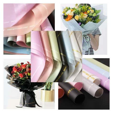 pc dream  true flower wrapping paper waterproof bouquet packaging