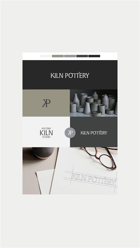 Logos Branding For Kiln Pottery Graphic Design Typography