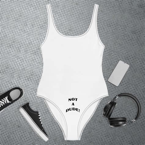 Not A Dude One Piece Swimsuit Etsy