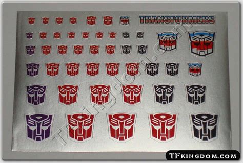 Transformers G1 Autobot Symbol Sticker Decal Sheet 2