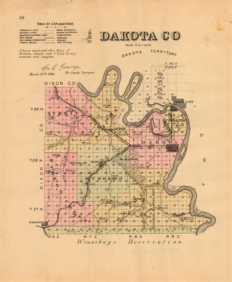 Dakota County, Nebraska by Everts & Kirk: (1885) | Art Source ...