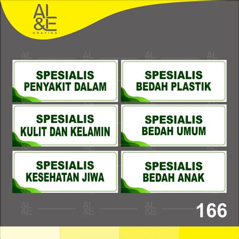 Jual 166 Stiker Nama Ruangan Spesialis Di Rumah Sakit Vinyl Stiker