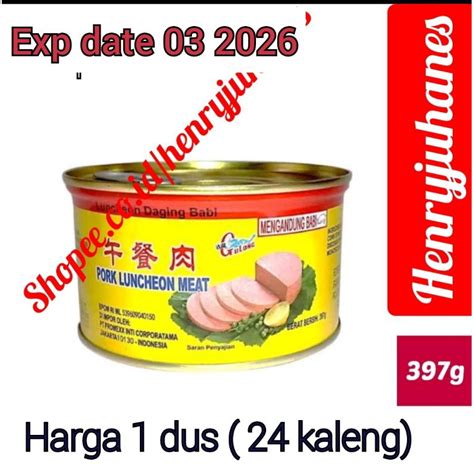 Jual 397 Gram 1 Dus 24 Kaleng GULONG CANNED HAM PORK LUNCHEON MEAT