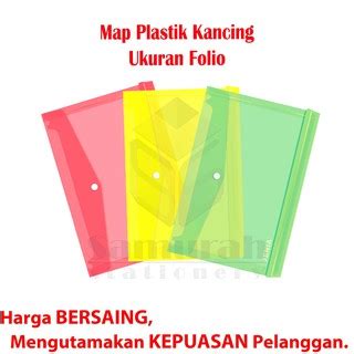 Jual Map Plastik Kancing Folio Punggung Per Lusin Map Plastik Tali