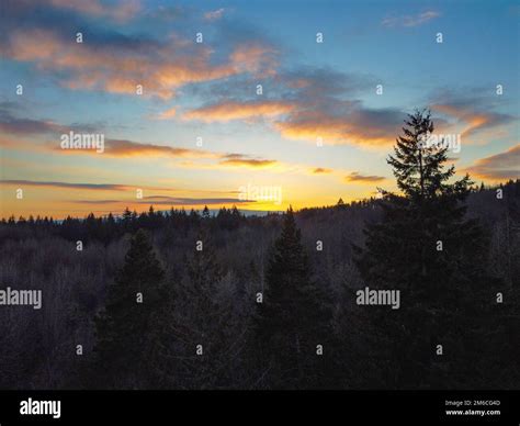 Aerial view of sunset Stock Photo - Alamy