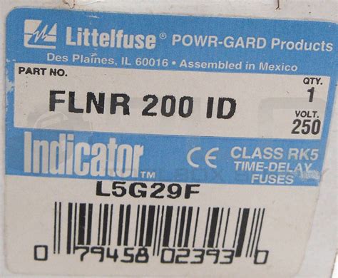 New Littelfuse Flnr Id Indicator Fuse Vac A Plc Toolbox Supply