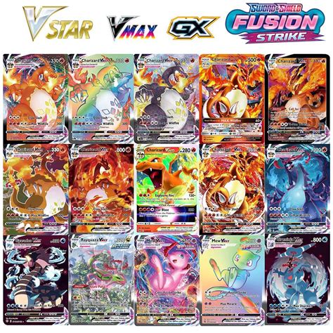 Buy New Pokemon Cards Holographic Board Game Vstar Vmax Gx Diy