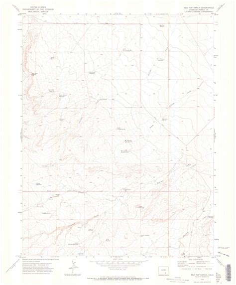 Classic Usgs Red Top Ranch Colorado 75x75 Topo Map Mytopo Map Store