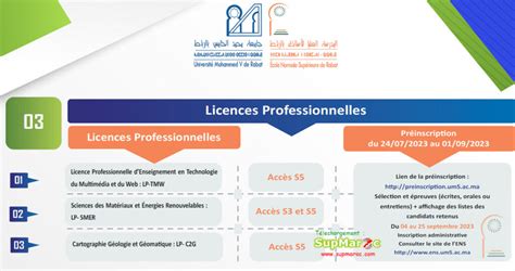 Ens Rabat Licences Education S Lp S S Supmaroc