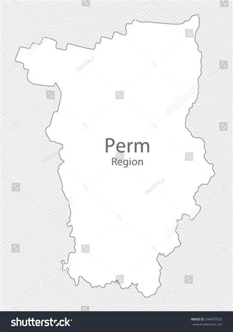 map perm region russia stock vector royalty   shutterstock