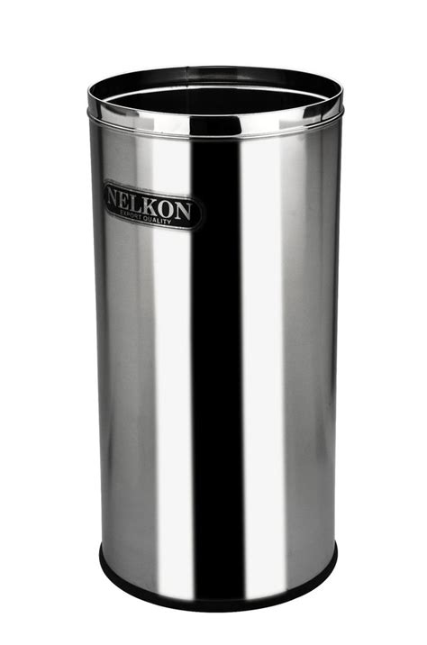 Steel Dustbin Solid Open Top Litter For Office Capacity Litre At