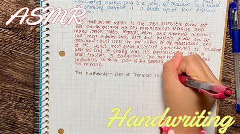 Asmr Relaxing English Handwriting Sounds