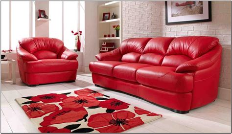 Red Leather Sofa Living Room Ideas Interior Design Ideas Couch