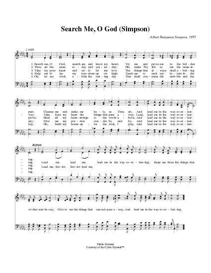 Search me, O God, search me and know my heart | Christian song lyrics, Hymns lyrics, Spiritual songs