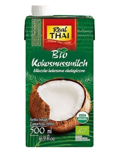 Ekologiczne Mleczko Kokosowe 85 Kokosa 500ml REAL THAI BIO