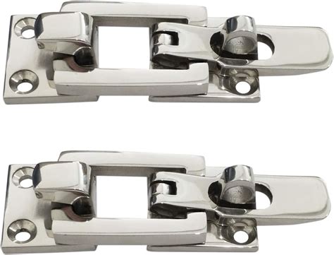 Keehui Pair Marine Grade Heavy Dudy 316 Stainless Steel Lockable Latch Marine Boat