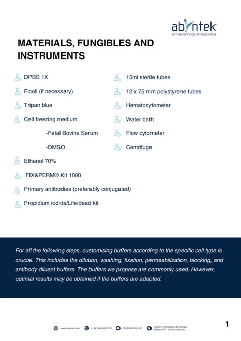 Flow Cytometry Protocol - Abyntek Biopharma