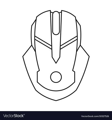 Gaming Mouse Icon Outline Style Royalty Free Vector Image