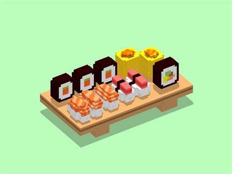 Voxel Sushi Minecraft Creations Minecraft Designs Minecraft