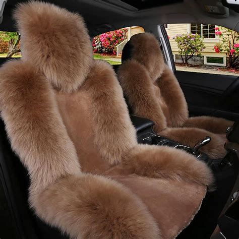 1pc New Sheepskin Fur Car Seat Cover Universal Wool Car Cushion Case