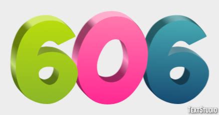 606 Text Effect and Logo Design Number