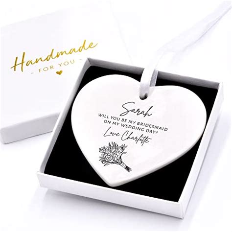 Beecreative Personalised Be My Bridesmaid Maid Of Honour Ceramic