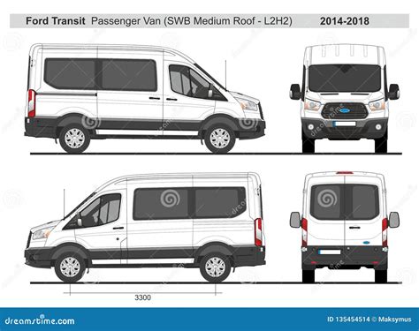 Ford Transit Passenger Van Swb Medium Roof L2h2 2014 2018 Editorial