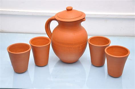 Amazon Odishabazaar Clay Mud Terracotta L Water Jug With Ml