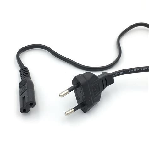 EU Power Cable Cord Figure 8 C7 To Euro Eu European 2 Pin AC Plug Power