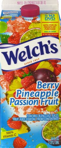 Welch S Berry Pineapple Passion Fruit Juice Fl Oz Kroger