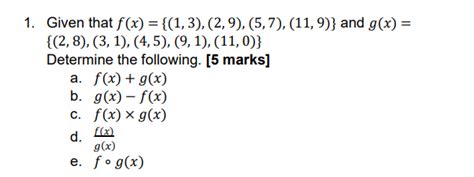 Solved 1 Given That F X { 1 3 2 9 5 7 11 9 } And