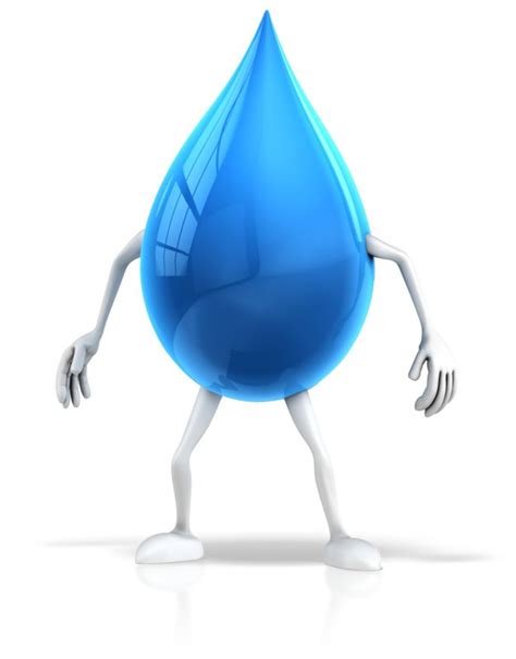 Clipart Illustration Blue Water Drop Cartoon Mascot Character Clip