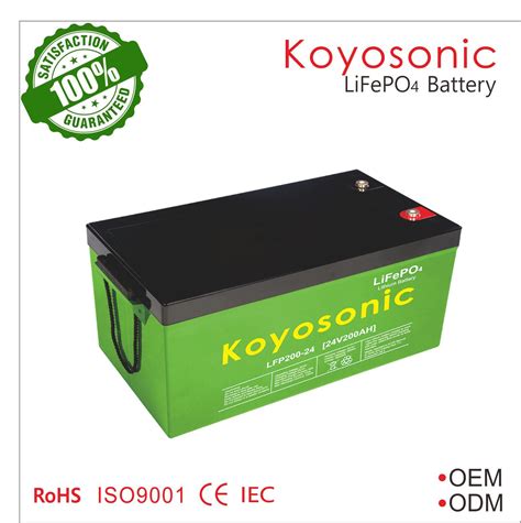 Koyosonic Lifepo4 Battery 200ah Leisure Battery Lifepo4 Battery 24v