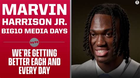 2023 Big Ten Media Days Marvin Harrison Jr Interview Cbs Sports