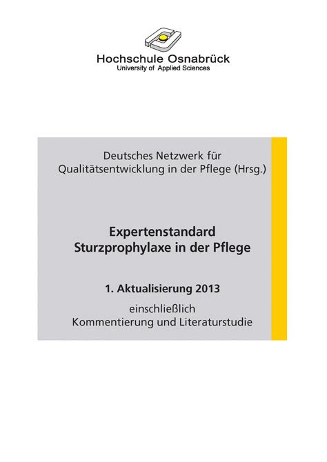 Expertenstandard Sturzprophylaxe In Der Pflege Frohberg