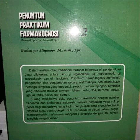 Jual Penuntun Praktikum Farmakognosi Makroskopik Dan Mikroskopik Edisi