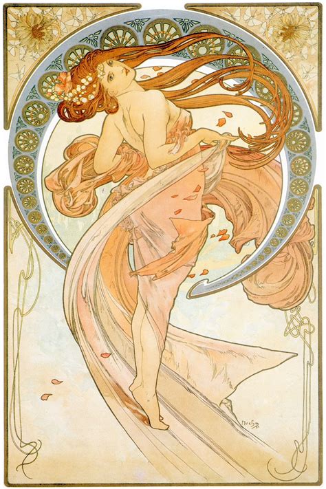 Buy Vintage Alphonse Mucha Dance Art Nouveau Reproduction X