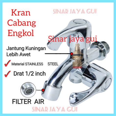 Jual Kran Cabang Shower Mandi Stainless Steel Kran Air Cabang Kota