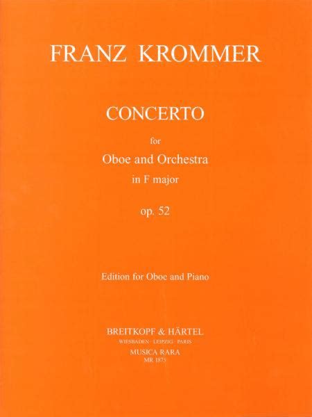 Franz Krommer Concerto In F For Oboe