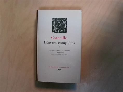 Corneille Oeuvres complètes tome 1 by Corneille Pierre Gut