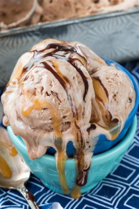 No Churn Chocolate Caramel Ice Cream - Crazy for Crust