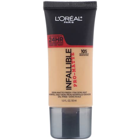 L Oreal Infallible Pro Matte Foundation 105 Natural Beige 1 Fl Oz