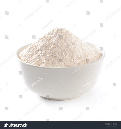 Whole Flour Bowl On White Background Stock Photo 94485259 Shutterstock