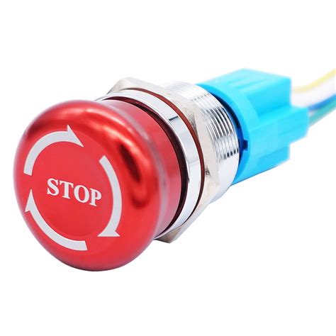 Buy TWTADE 22mm Emergency Stop Push Button Switch 12 220V 3A